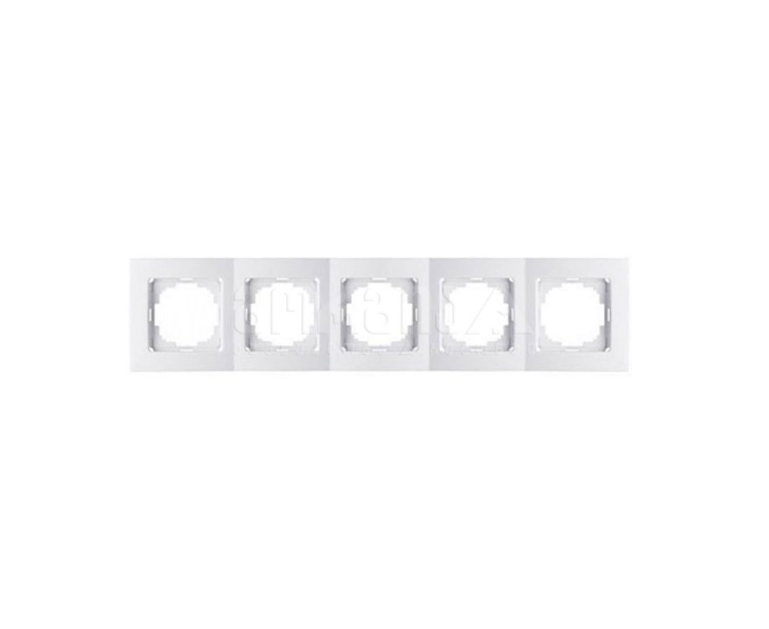 ჩარჩო ხუთიანი touran white - 24110095 — როზეტები და ჩამრთველები